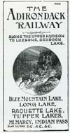 1888 Adirondack Railway Timetable