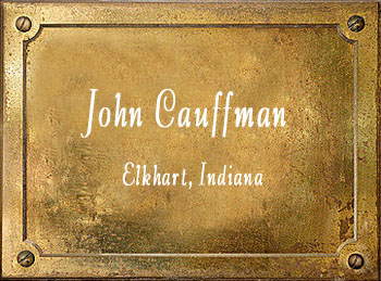 John Cauffman patent mouthpiece elkhart indiana brass instrument history