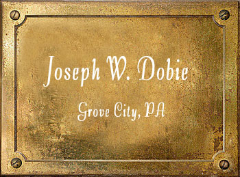Joseph Dobie patent trumpet mouthpiece Grove City PA