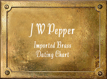 J W Pepper Philadelphia Imported Brass Instrument Dating Chart