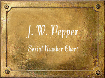 Pepper Brass Instrument Serial Numbers