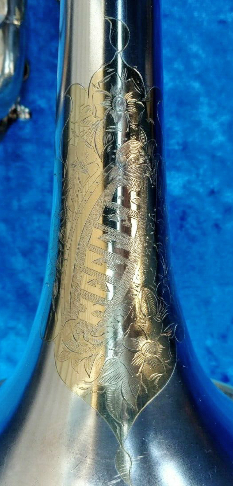 Keefer Williams trumpet engraving