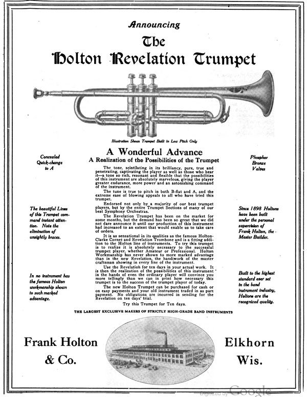 1925 Harry B Jay Columbia Trumpet Chicago