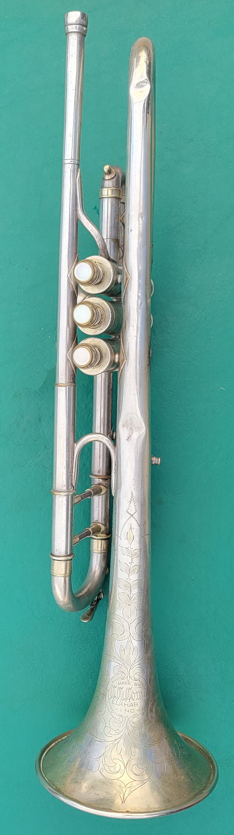 C G Conn Elkhart Booster Trumpet Model Cornet Restoration Vintage
