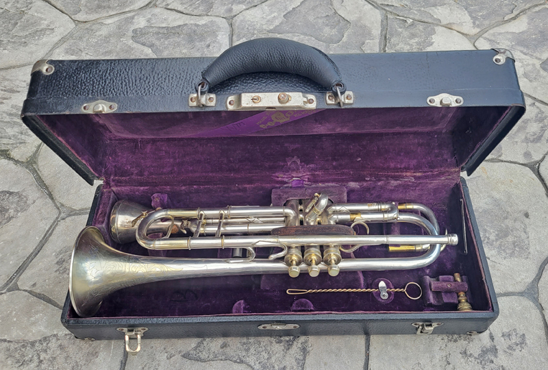 C G Conn Elkhart Booster Trumpet Model Cornet Restoration Vintage