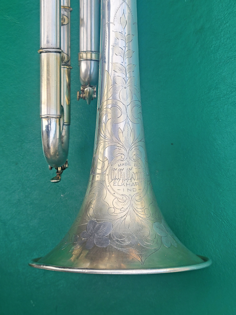 C G Conn Elkhart Booster Trumpet Model Cornet Restoration Vintage